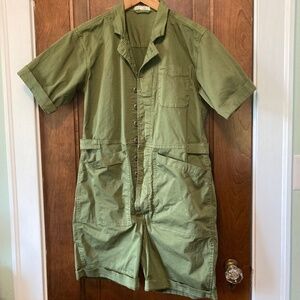 Alex Mill Standard Short Jumpsuit in Cotton Twill